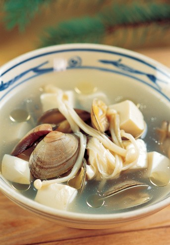 图片[1]-金菇鲜蛤汤的做法-锦囊菜谱