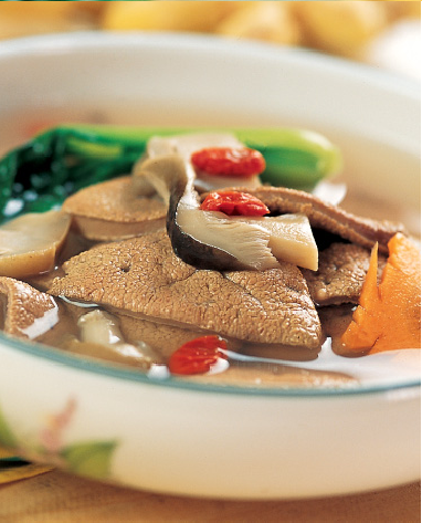 图片[1]-枸杞羊肝汤的做法-锦囊菜谱