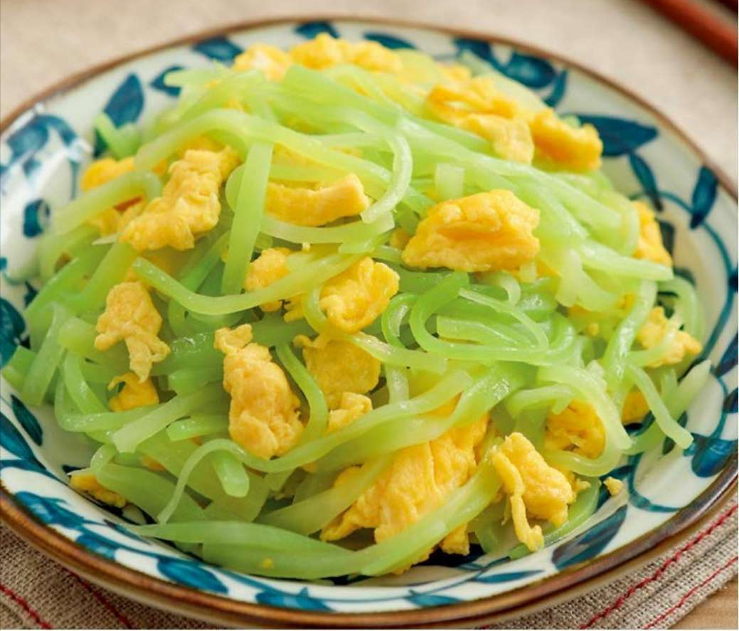 图片[1]-莴笋丝炒蛋-锦囊菜谱