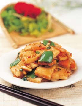 青椒炒豆腐-锦囊菜谱