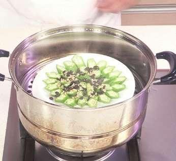 图片[6]-蒜香豆豉蒸秋葵-锦囊菜谱