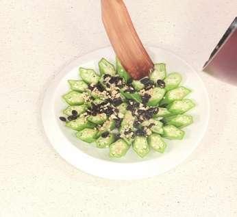 图片[5]-蒜香豆豉蒸秋葵-锦囊菜谱