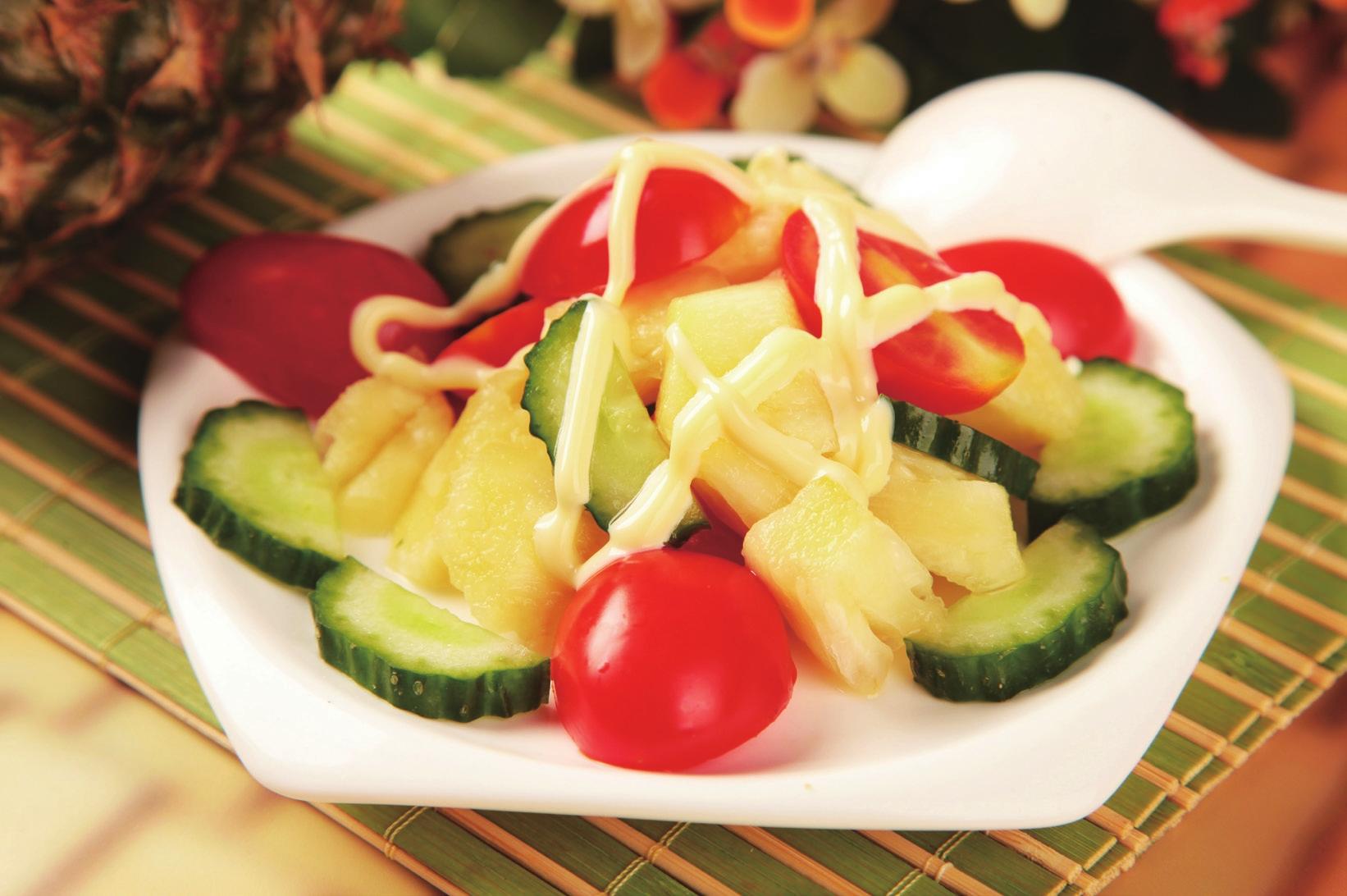 图片[1]-菠萝黄瓜沙拉-锦囊菜谱