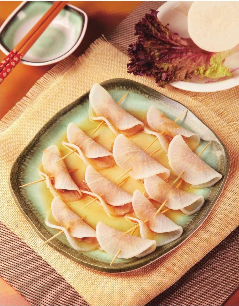蒸白萝卜肉卷-锦囊菜谱