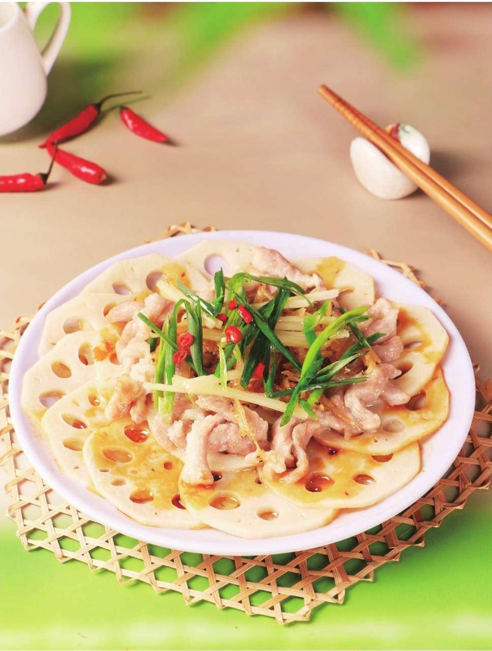 银鱼蒸粉藕-锦囊菜谱