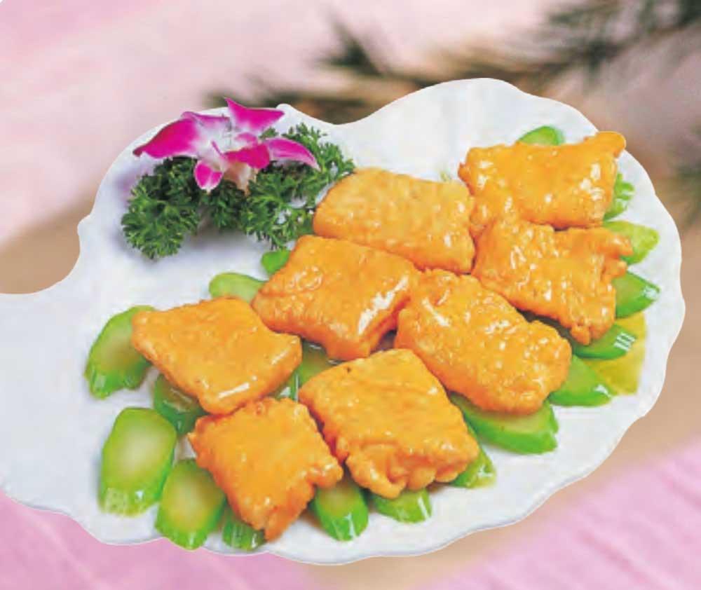 芥蓝煎鳕鱼-锦囊菜谱